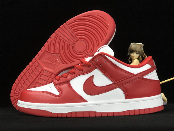 Women's Dunk Low SB Red/White Shoes 076